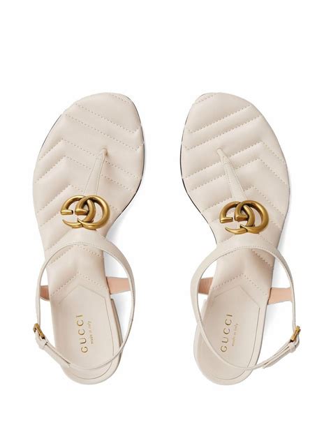 gucci sandalo cuoio doppia g|Gucci Sandals for Women .